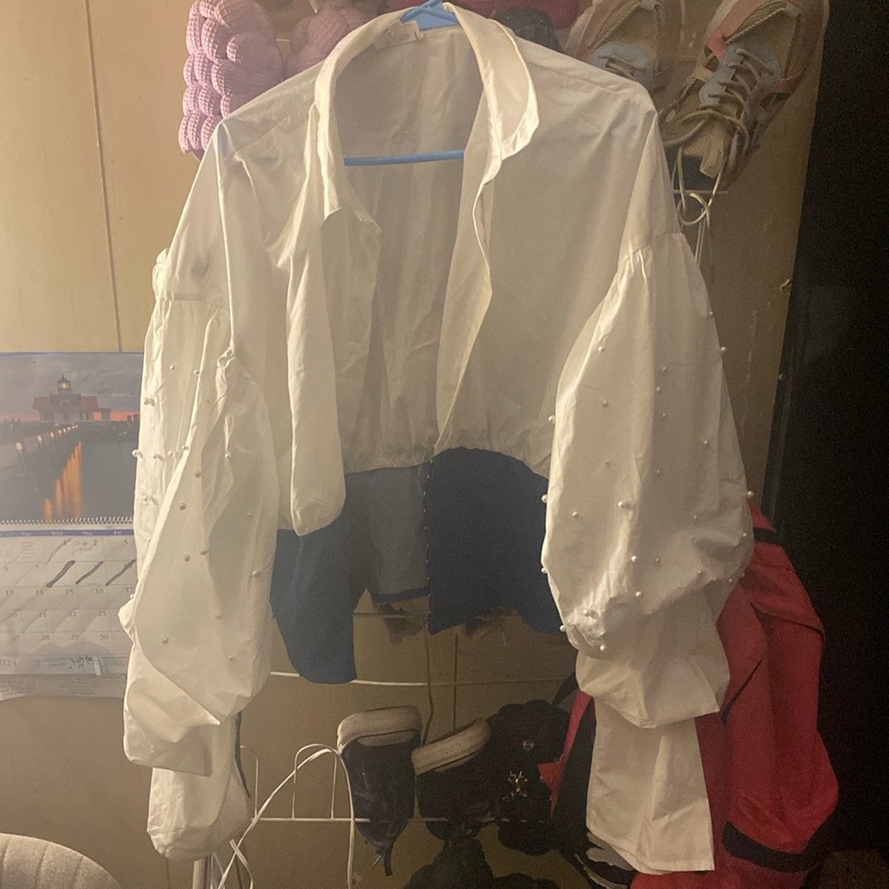 White pearl shirt